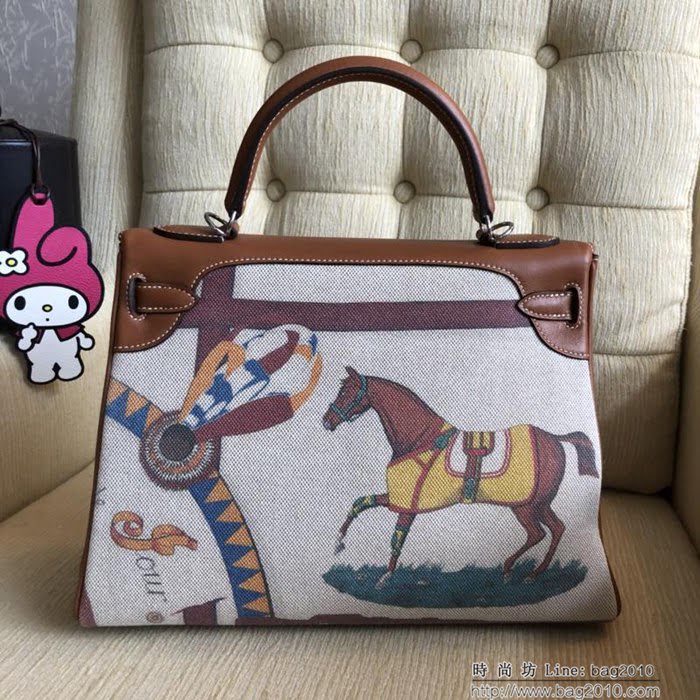 HERMES愛馬仕 凱莉包 Hermes Kelly32cm手工縫製 時尚手提包  Ama1052